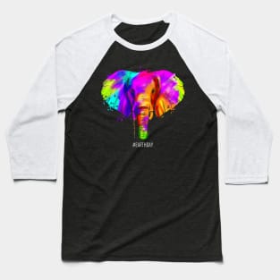 Colorful African Elephant Animal For Earth Day Baseball T-Shirt